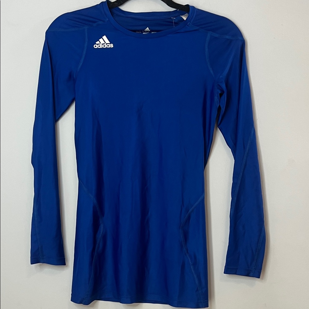 NWT Adidas Women's Royal Blue Performance Techfit Climalite Long Sleeve Top